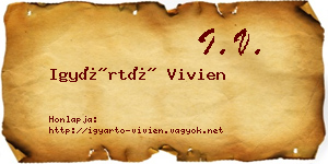 Igyártó Vivien névjegykártya